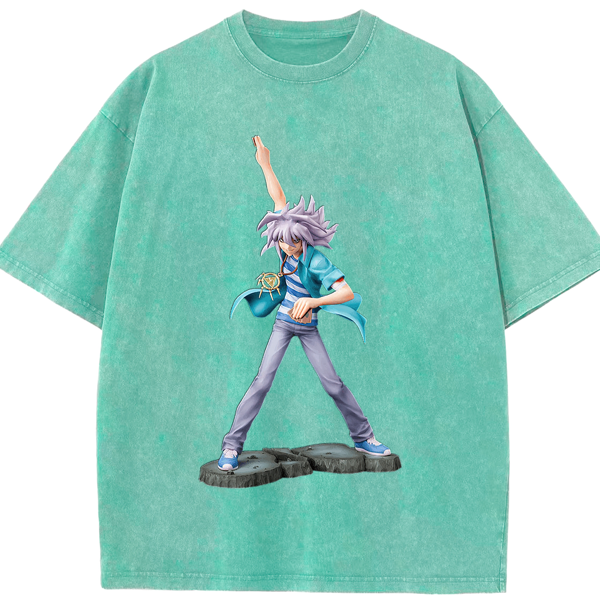 （画像用） 遊☆戯☆王 Yu-Gi-Oh! 綿100% ヴィンテージ風 半袖Tシャツ（フロントプリント）